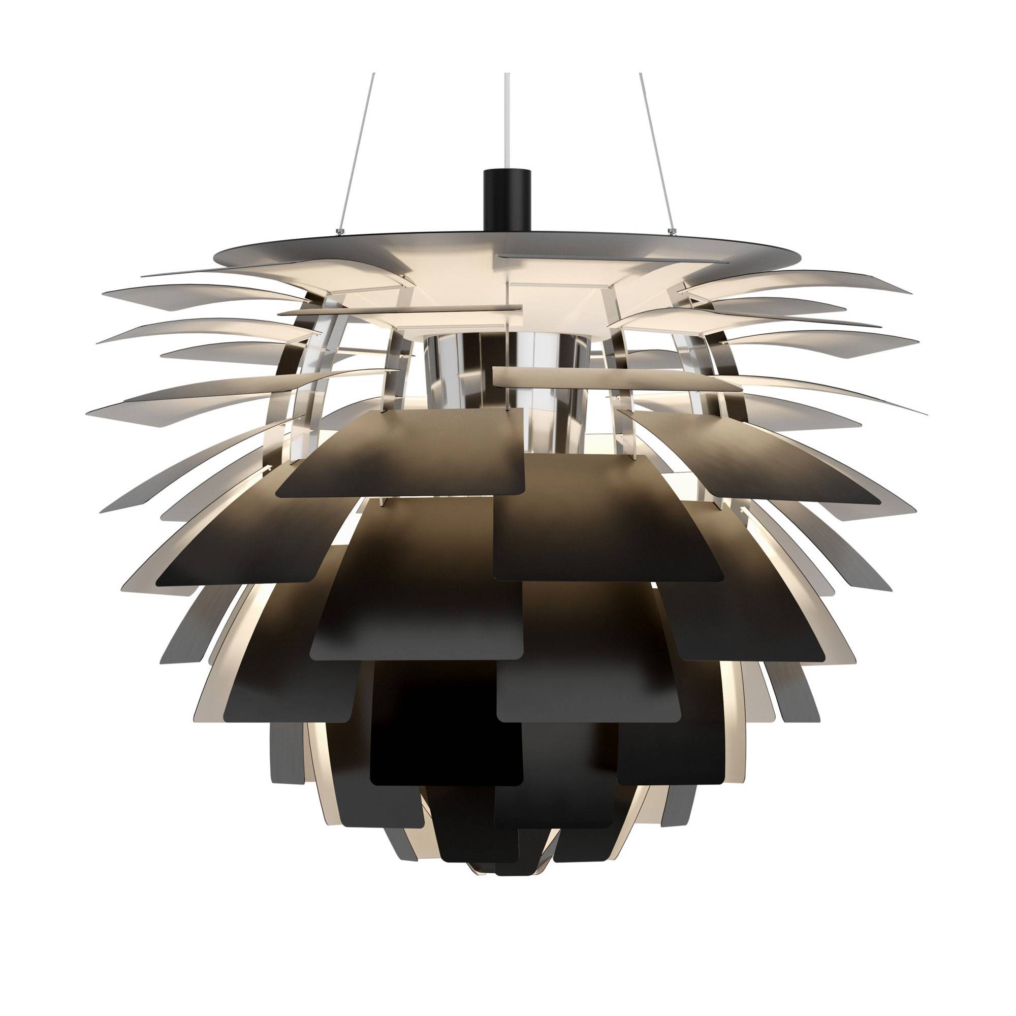 PH Artichoke Pendel Ø720 mm. Sort/Krom LED.