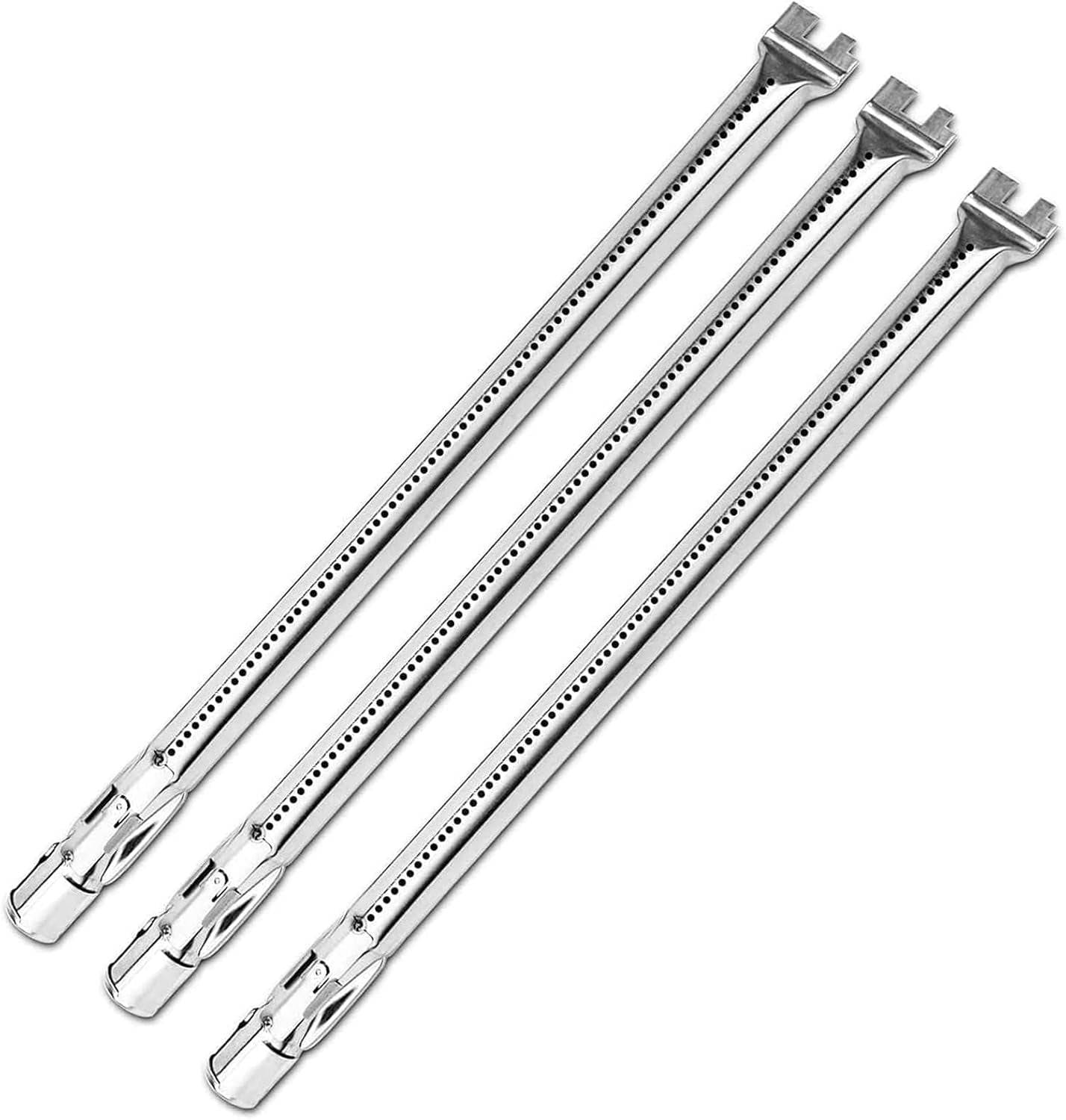 Brännarrör i rostfritt stål kompatibla med Weber Genesis 300-serien – 3-pack
