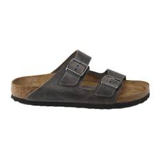 Birkenstock, Sko, Herre, Grå, 45 EU, Læder, Læderbånd Sliders