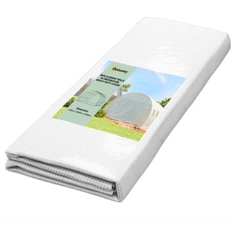 Växthusöverdrag Transparent Vit 400 x 300 x 200 cm Plast
