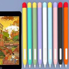 1st Apple Pencil 2nd Generation Skyddande Silikonfodral, Dual-Tone Design, kompatibel med IPad Stylus Pen - Passar endast för 2nd Generation - Multifärgad (rosa,blå,Purpur,svart,grön)