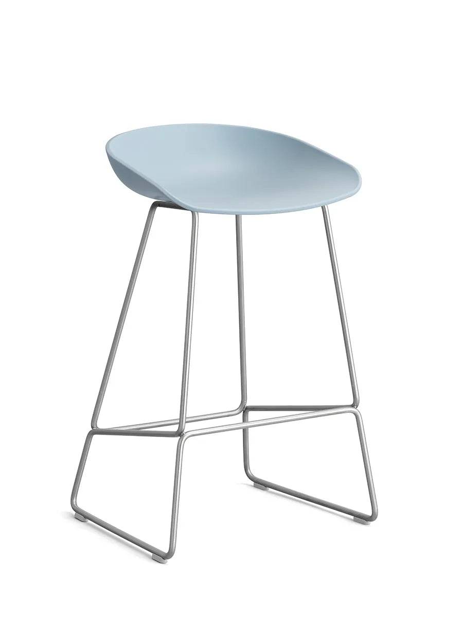 About a Stool AAS38 fra Hay Lav - B 47 x D 45 x H 65-76 cm / Slate Blue / Rustfrit stål - Jacobsen Plus