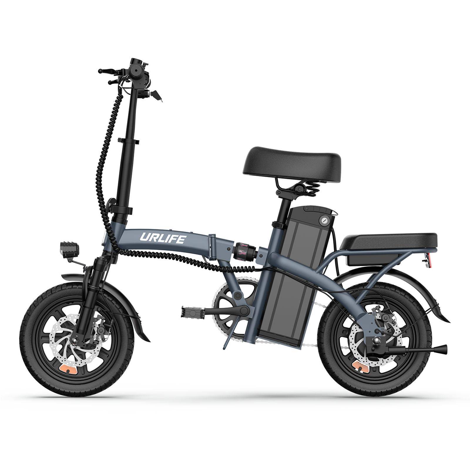 URLIFE F1L Convenient Folding Electric Bike For All Ages 48V7.5AH Battery 350W Motor Electric Bicycle 14 Inch Road Tires Urban commuting E-Bike