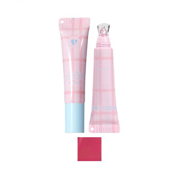 VEECCI - Soft Tube Lip Glaze - 9g - W04 with Keychain - Pink