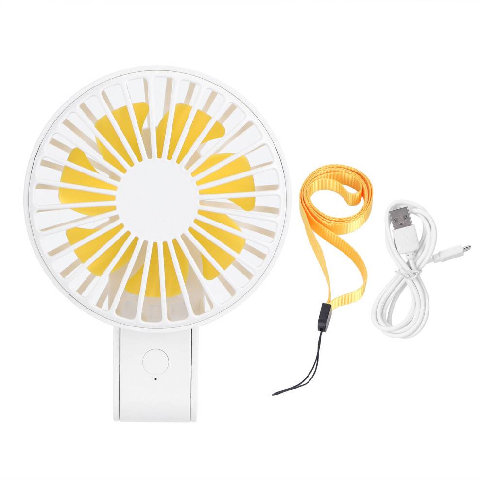 Foldbart design, genopladelig, bærbar ventilator, støjsvag drift, justerbar vindhastighed for tilpasset komfort, USB-genopladeligt batteri for