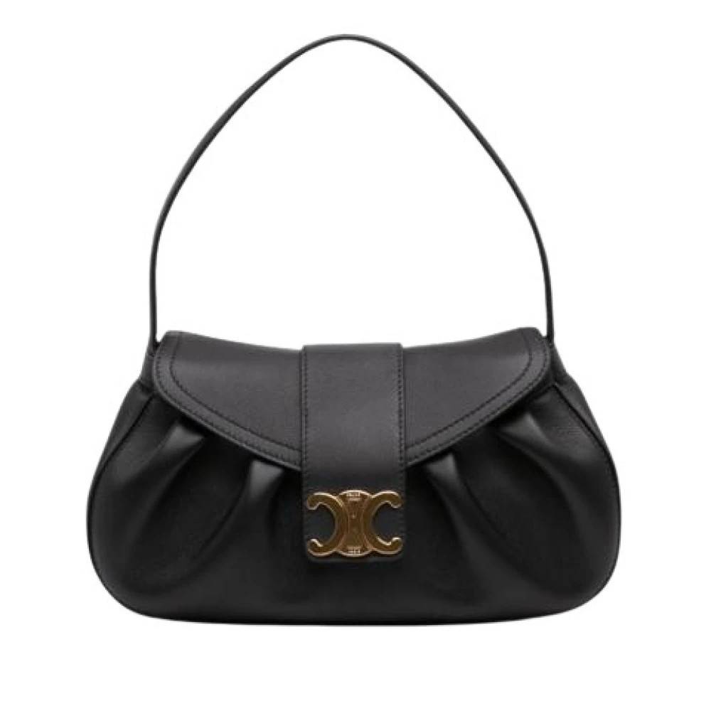 Celine Vintage Pre-owned Polly Skuldertaske - Vintage - Dame - Sort - ONE SIZE - Uld