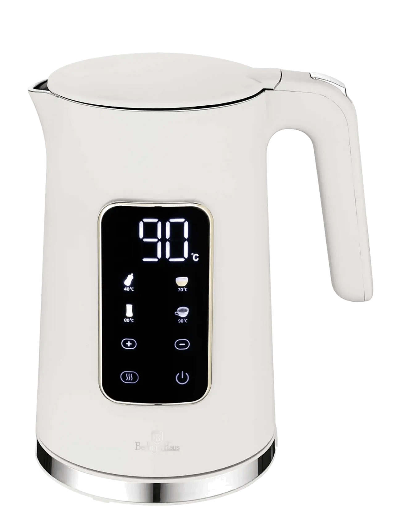 BERLINGERHAUS Digital Electric Kettle, Matt Cream | Cream | 1.7 L