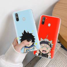 Black Clover TPU Case for iPhone XR 7 8 14 15 11 12 13 X XS Pro Max Xiaomi Redmi 13C Note 9 Samsung A22 S23 S24 Ultra Plus VIVO Xiaomi Poco F6 aero