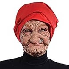 Skrämmande Halloween Mask Old Man Mask Mjuk Latex läskig Halloween Mask Fancy klänning för Halloween kostym fest (P)