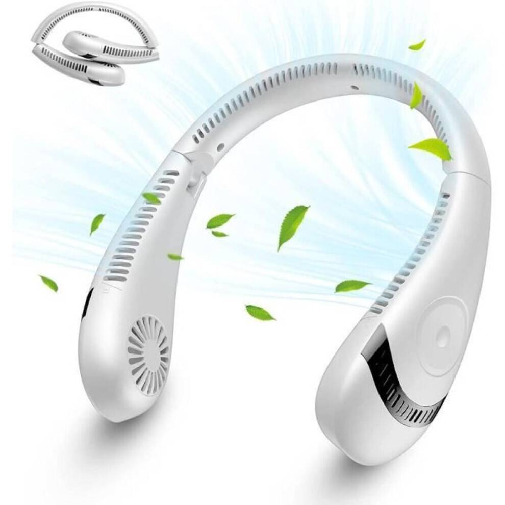 Bærbar ventilator - 3 hastigheder - 5000 mAh - USB genopladelig - Stille