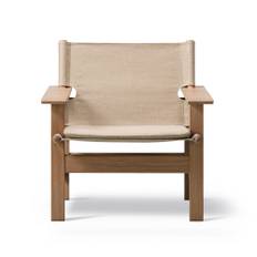 Fredericia Furniture The Canvas Chair fåtölj Canvas natur-ljusoljat ekstativ, inkl canvas dyna