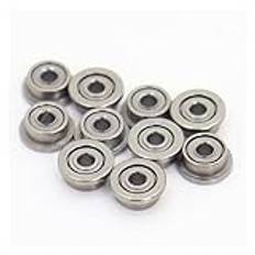 JCVHVOPOK Lager 10st 1,5 * 4 * 2 mm Flanged Deep Groove Ball Bearings F681XZZ F 681X Z ZZ Lager