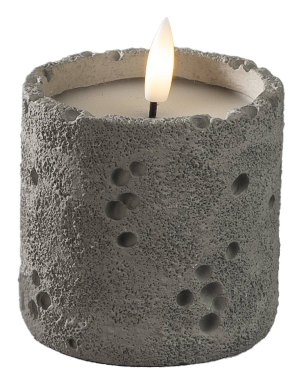 Stenro LED Blockljus 7,8cm Grå