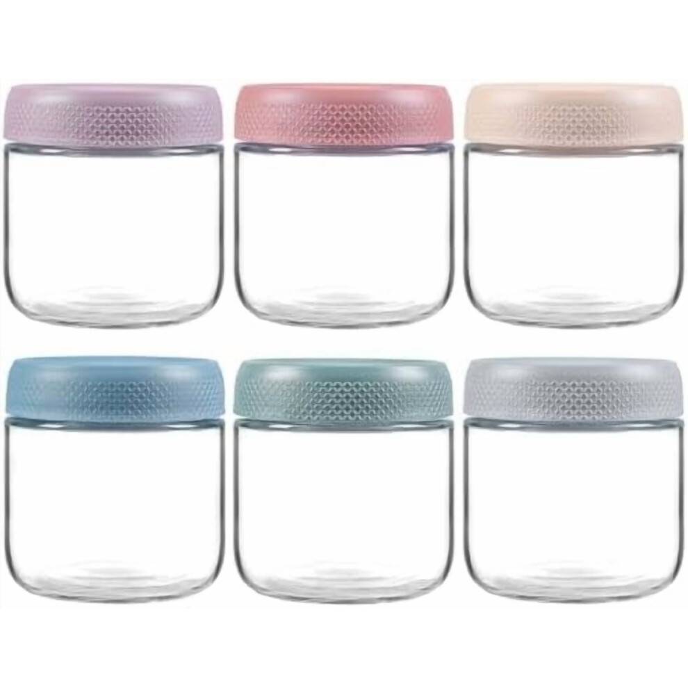 Glasburkar med lufttäta lock, 340 ml, 6-pack
