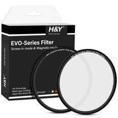 Soft Filter 82mm HD EVO White Promist Filter Kit Compatible with Magnetic Type and Screw Thin Stain Water Scratch Resistant H&Y 1/8 Type, Frame,