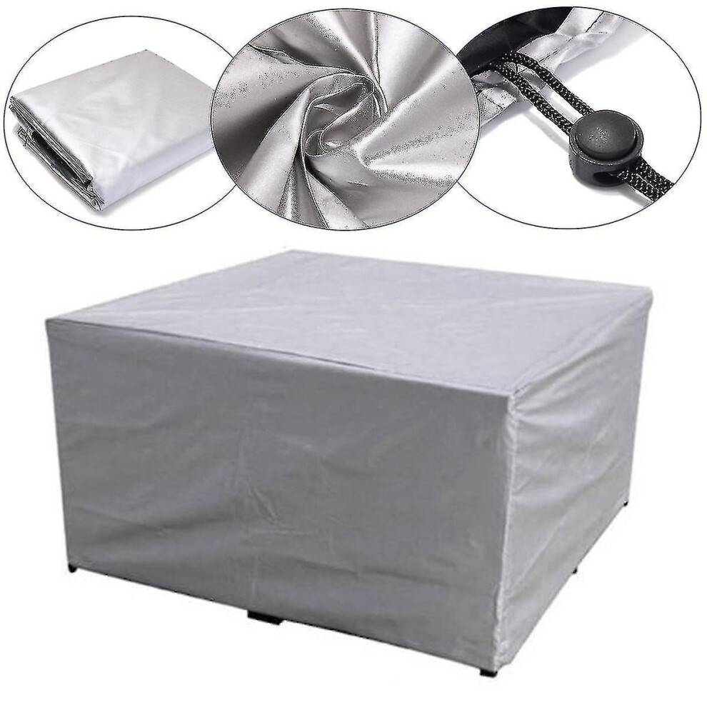 (231x231x30cm, Silver) Waterproof Outdoor Patio Garden Furniture Covers Rain Chair Covers