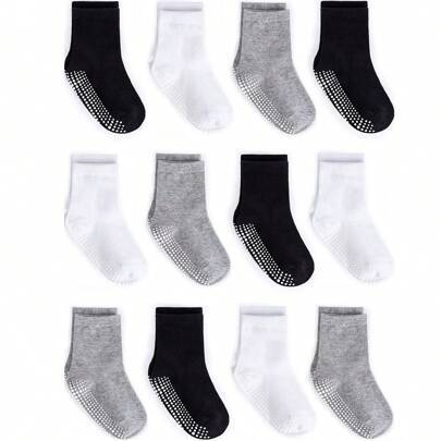 Spädbarn, småbarn, barn pojkar och flickor halkfria fotledsstrumpor - Multifärgad (0-6M,6-12M,1-2Y,2-3Y,3-8Y)