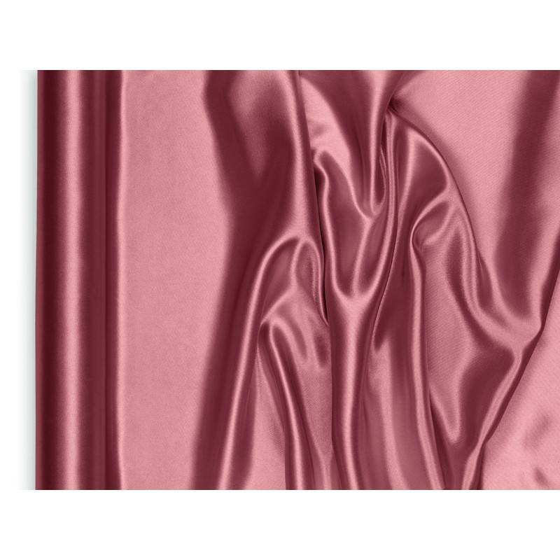 Satin Stof Bordløber Dark Pink