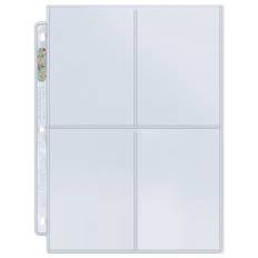 Toploader 4-Pocket Page 3 Hole (1 stk) - Ultra Pro Platinum Series - Plastiklommer
