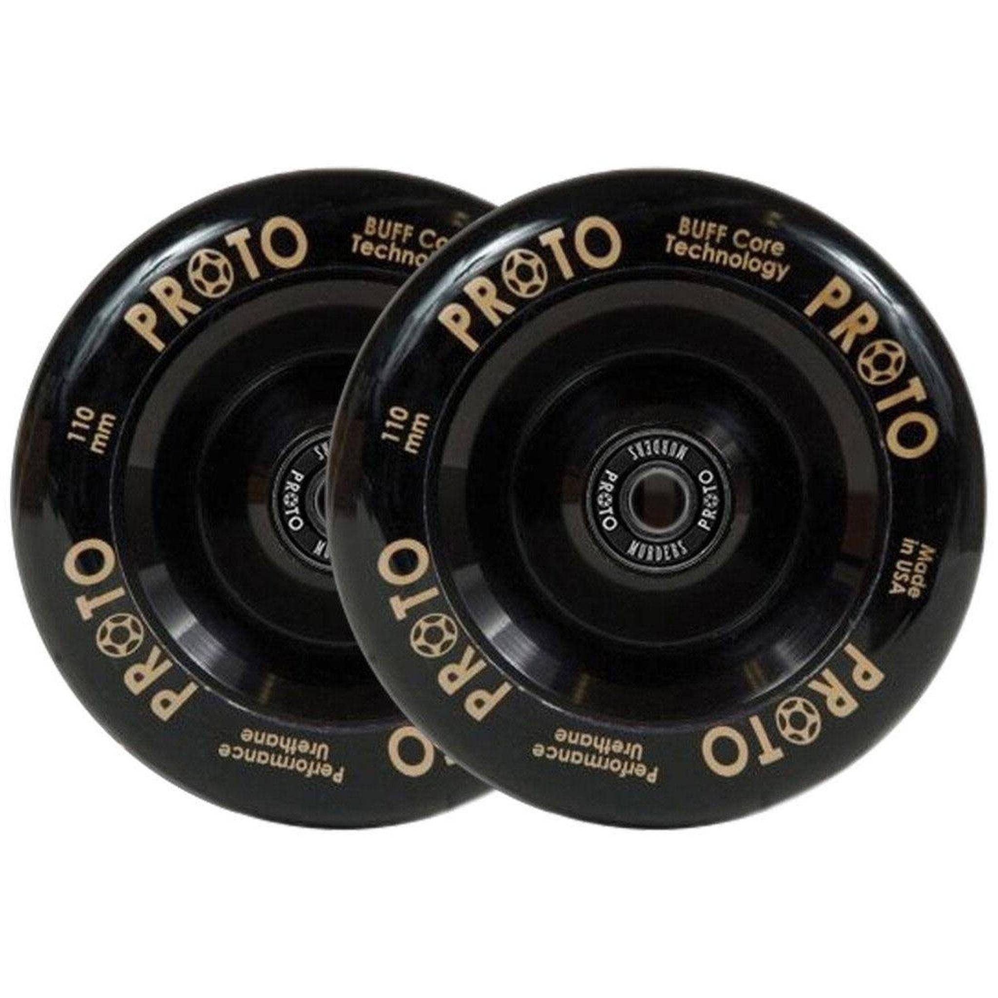Proto Full Core Sliders Sparkcykel Hjul 2-Pak - Svart (110mm)