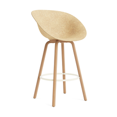 Normann Copenhagen Mat Bar Armchair karmstol 75 cm Hemp-beech-cream steel