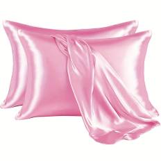 TEMU 2pcs Satin Pillowcases Bedding