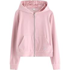 Lindex Velour Hoodie With Kangaroo Pockets Str 146-152 Velour - Light Dusty Lilac Sweatshirts hos Magasin