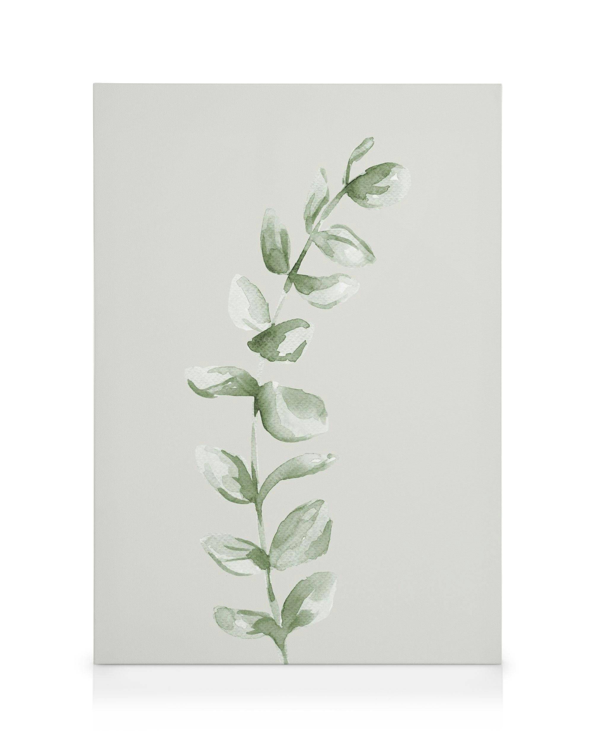 Canvastavlor Painted Leaf No1 Canvastavla (30x40 cm - Svart ram)