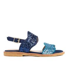 Angulus, Sko, Dame, Blå, 42 EU, Uld, Midnight Blue Glitter Bølge Sandal