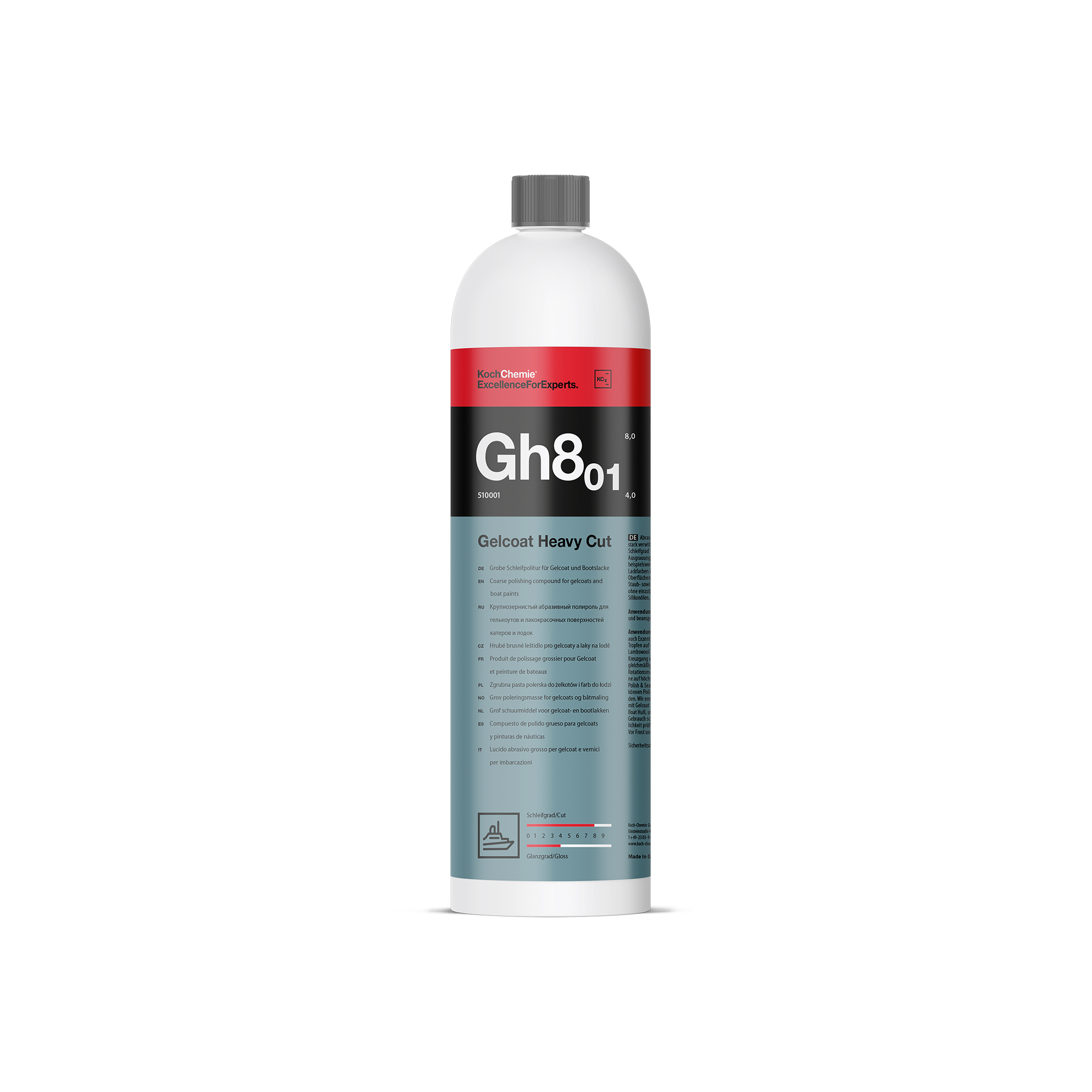 Gelcoat Heavy Cut "Gh8.01" Heavy-Cut Compound for Gelcoat and Boat Paint (Marine Line) - 2x 1000 mL