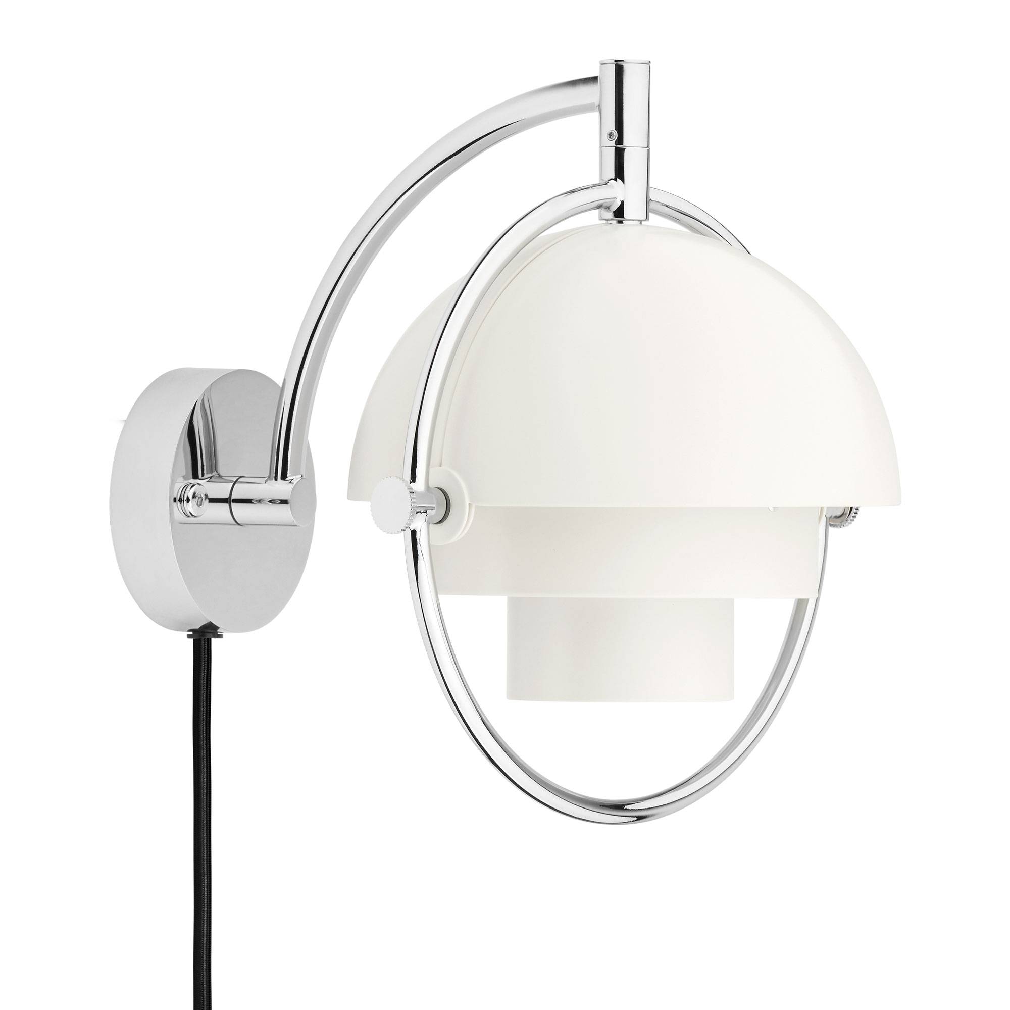 Multi-Lite Væglampe Chrome/White Semi Matt.