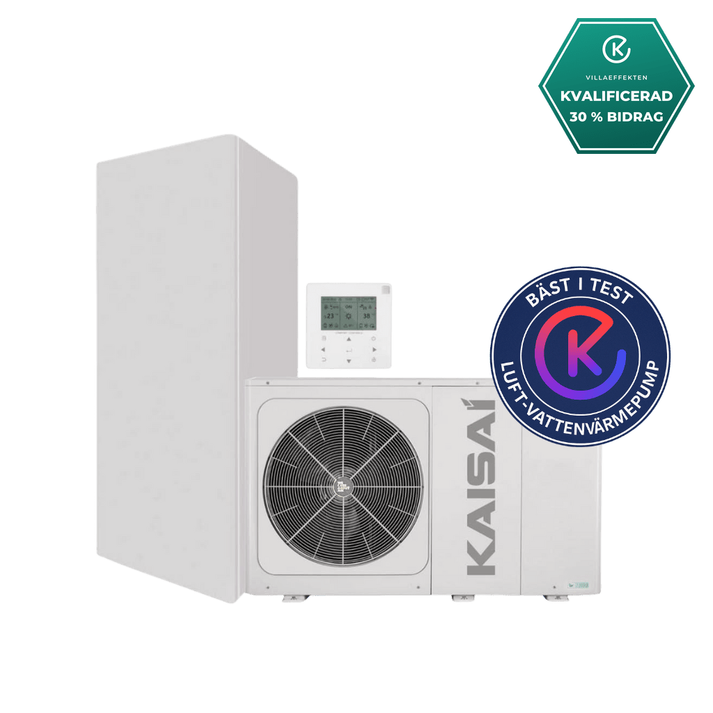 Luft-vattenvärmepump 8kW Lilla-Villa Paket