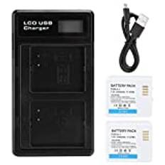 Laddningsstation för Arlo, 40 2440mAh, Uppladdningsbart Batteri och USB Dual Slots LCD-laddningsstation för Arlo Pro/Pro 2 VMA4400, Laddare för Arlo Pro/Pro 2