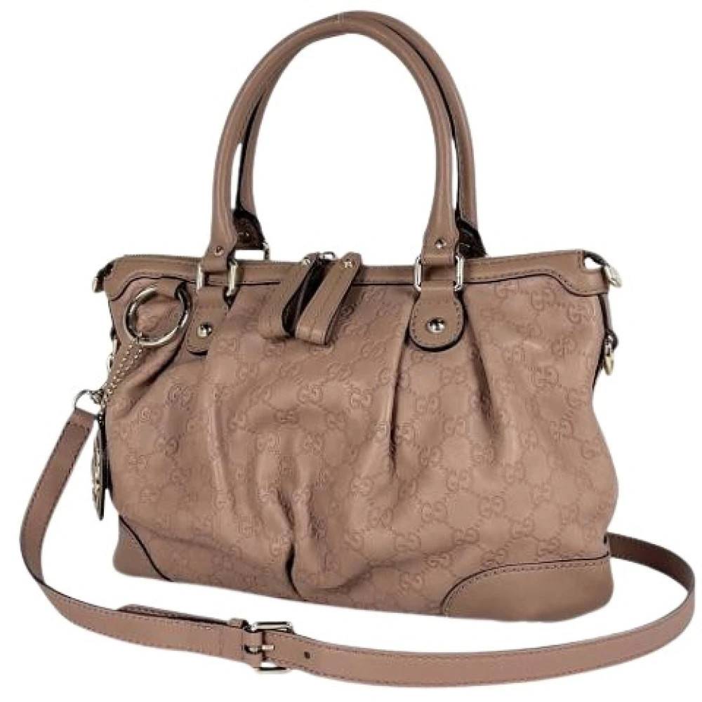 Gucci Vintage Pre-owned Laeder gucci-tasker - Vintage - Dame - Beige - ONE SIZE -