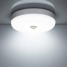 Galaxy LED-loftlampe med bevægelsessensor 12W 1500LM 6500K kold hvid IP56 vandtæt cirkulær LED-loftlampe, velegnet til udendørs og indendørs trapper