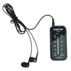 Radio Mini AM FM Stereo Radio Bærbar Batteridrevet Radio, Inkluderer Hovedtelefoner, Med Bagklips og Signalindikator, Drevet af AAA-batterier