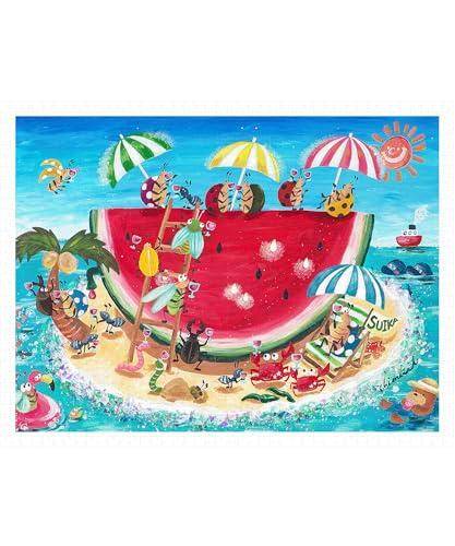 Pinto 1200-Piece Plastic Jigsaw Puzzle Chimura Mayu Watermelon Party (45x59cm) for Adults, Difficult, No Shattering, Click-together Design [H3615]