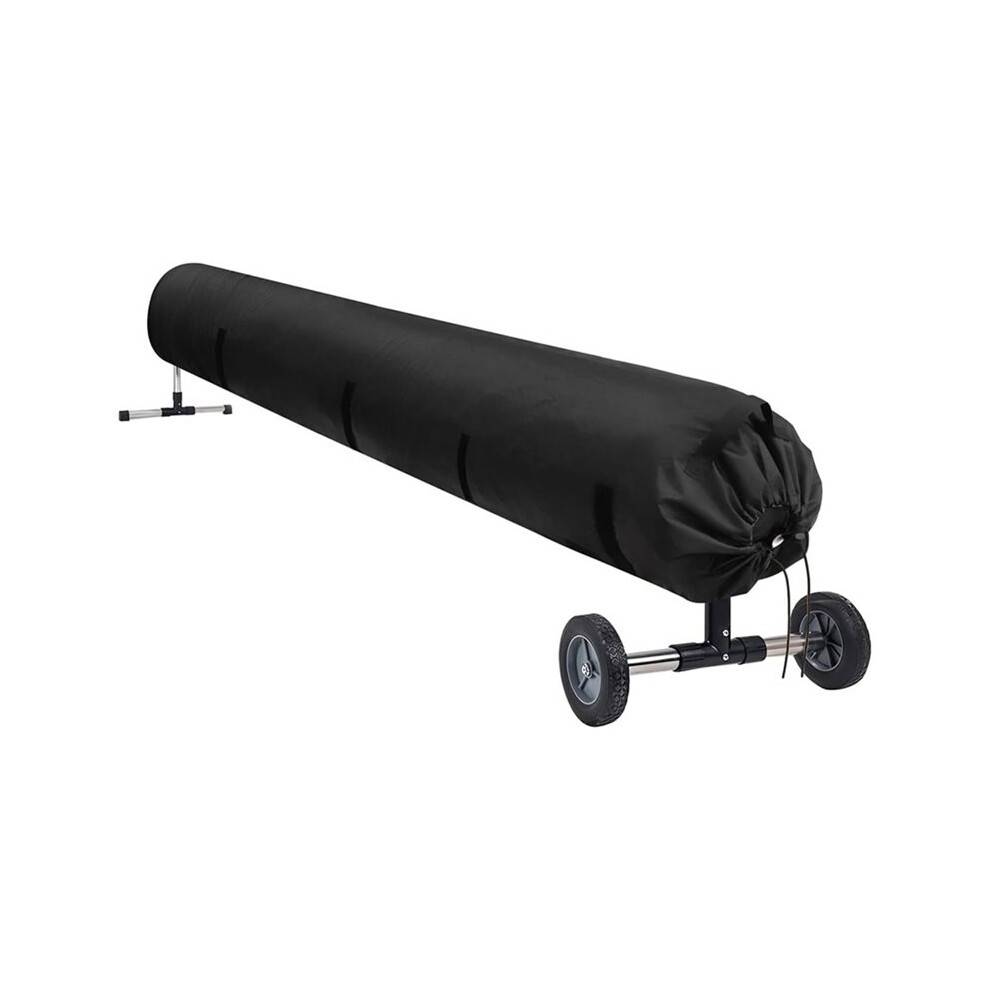 Pool Solar Reel Cover with Adjustable Strap, Waterproof Heavy Duty Solar Blanket Protective Cover for Above Ground
