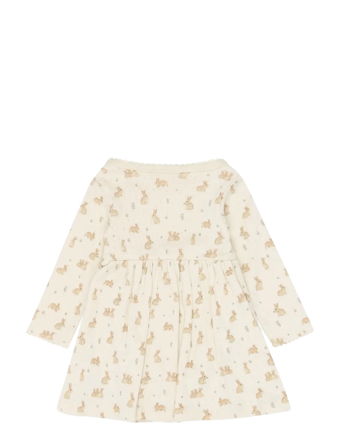 Petit Piao Ppdio L_S Body Dress Fold Pointelle - Cream - 68