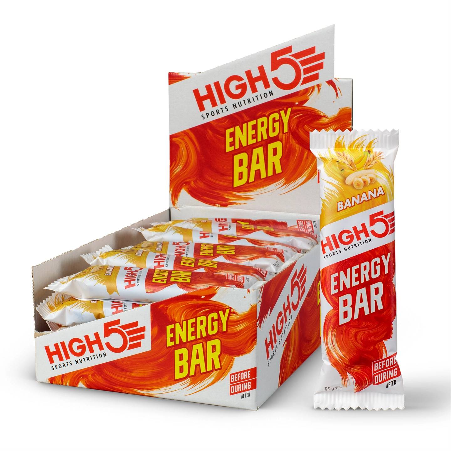High5 Banan Energibar 12 st, 55 gram