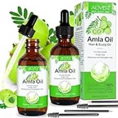 Amla hårolja, 120 ml, ren amlaolja, amla olja för hår, för ansikte, kropp, hår, hud, händer, anti-aging rynkor, perfekt för att ge förstärkta rötter och starkt hår