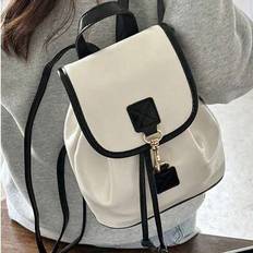 Back To School Students Backpack, Stylish College/High School Backpack, Campus Style, Suits For Students - Black and White
