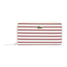 Lacoste, Tilbehør, Dame, Flerfarvet, ONE SIZE, Stribet lynlåspung Roland Garros kollektion
