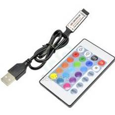 Dc 5v 12v volt rgb usb ir rf fjärrkontroll usb led strip light 3 17 24 key remote wireless för sdm 3528 led strips - 24- tangent 5v