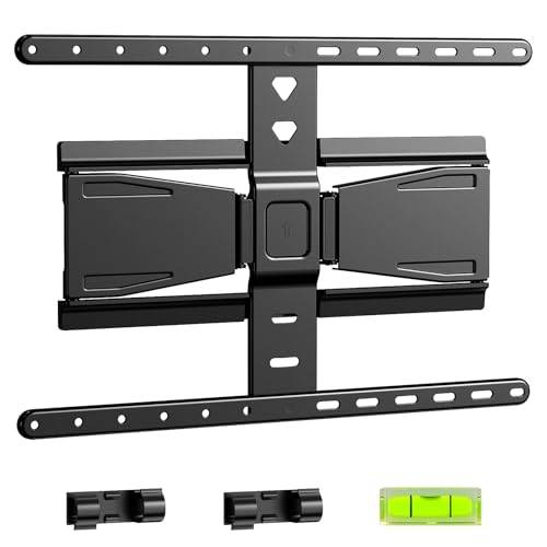 TV-väggfäste för TV 43–90 tum upp till 50 kg, lutande och vridbart TV-väggfäste med 1,96 cm profil, MAX VESA-kabelhantering 400 x 400 mm