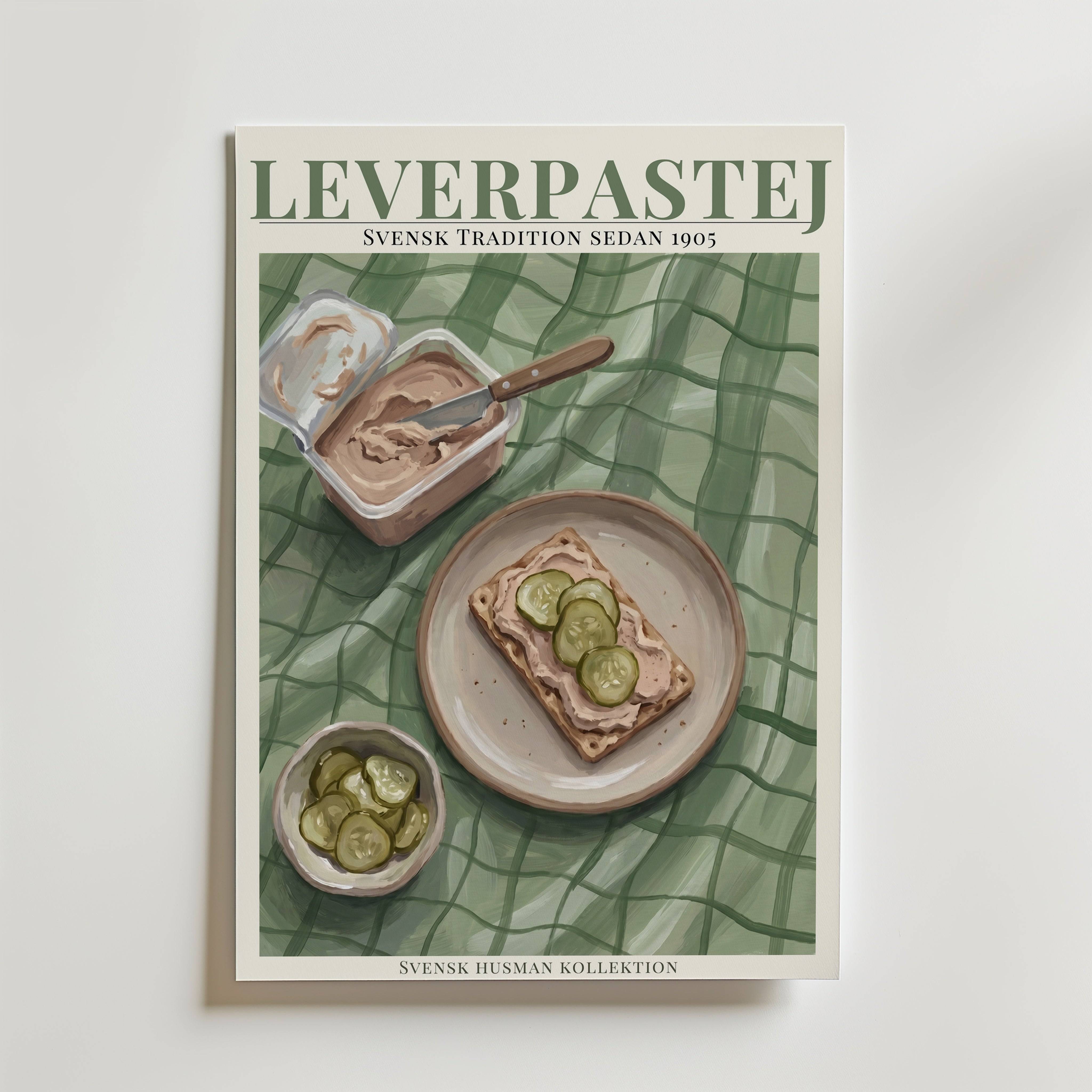Leverpastej Poster - Premium Canvas 30x40 cm