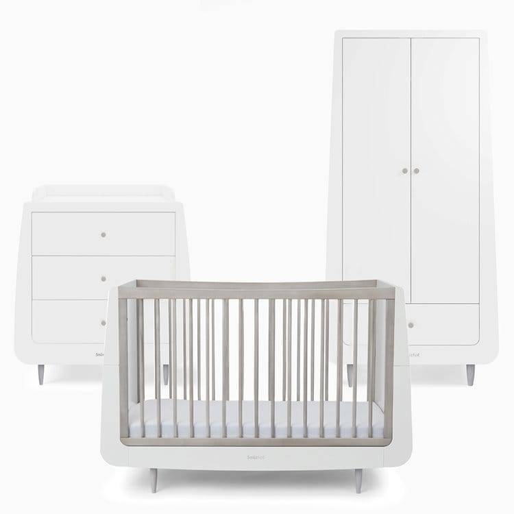 SnuzKot Skandi 3 Piece Nursery Furniture Set 'Silver Birch' - Default Title