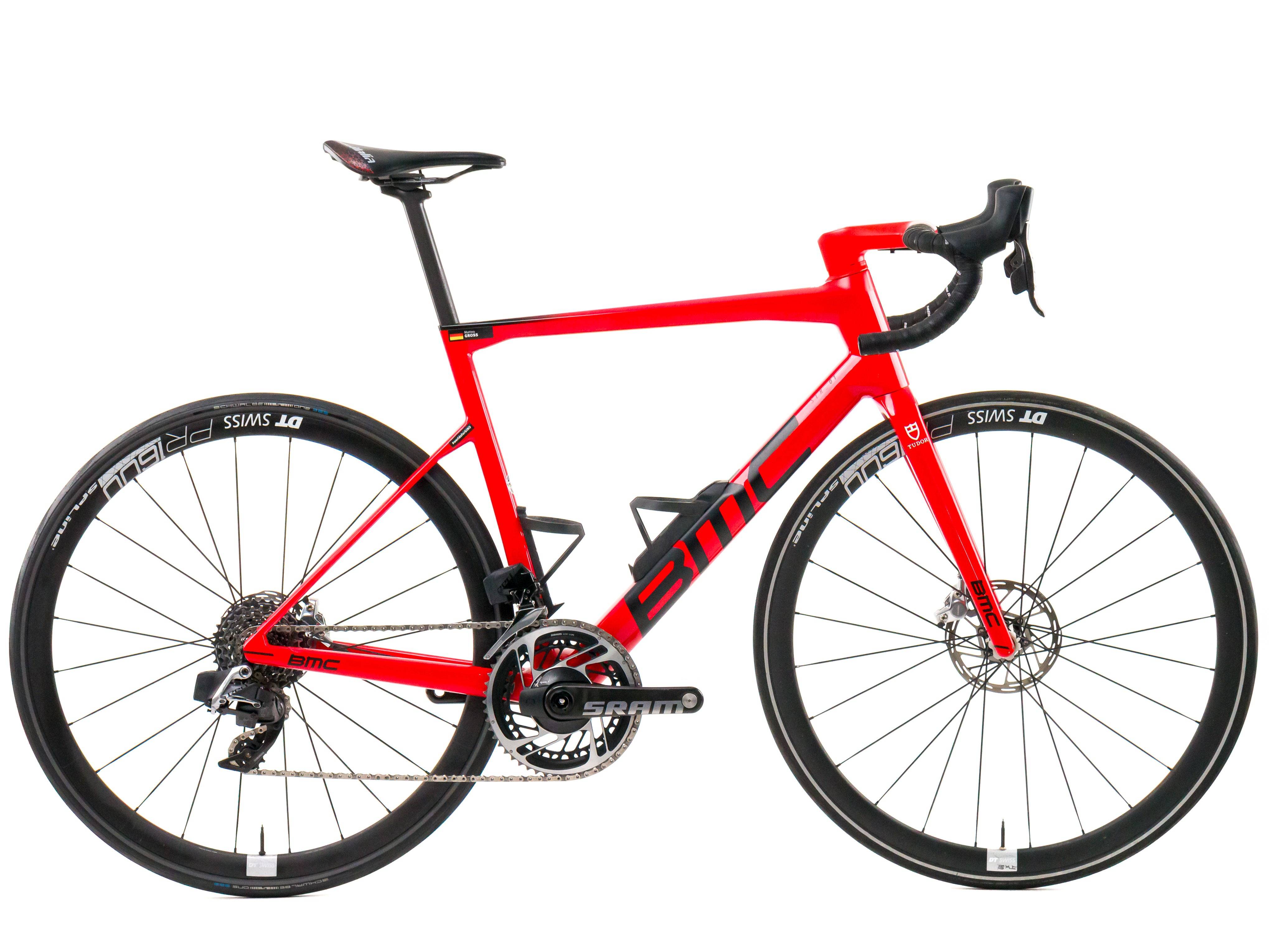 BMC Teammachine SLR01 2023 Team Tudor Pro Cycling M. Gross size 56 Sram Red eTap AXS 2x12sp - Bikeroom / 56 / Red-Black-Red