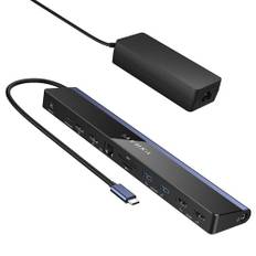 iVANKY 12-in-1 Laptop Docking Station USB C mit 100W-Netzteil, 4K@60Hz Dual Monitore Dockingstation für Windows, Lenovo, Thinkpad, Dell, HP, ASUS, Surface usw.