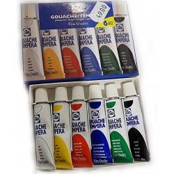 6pk gouache/tempera